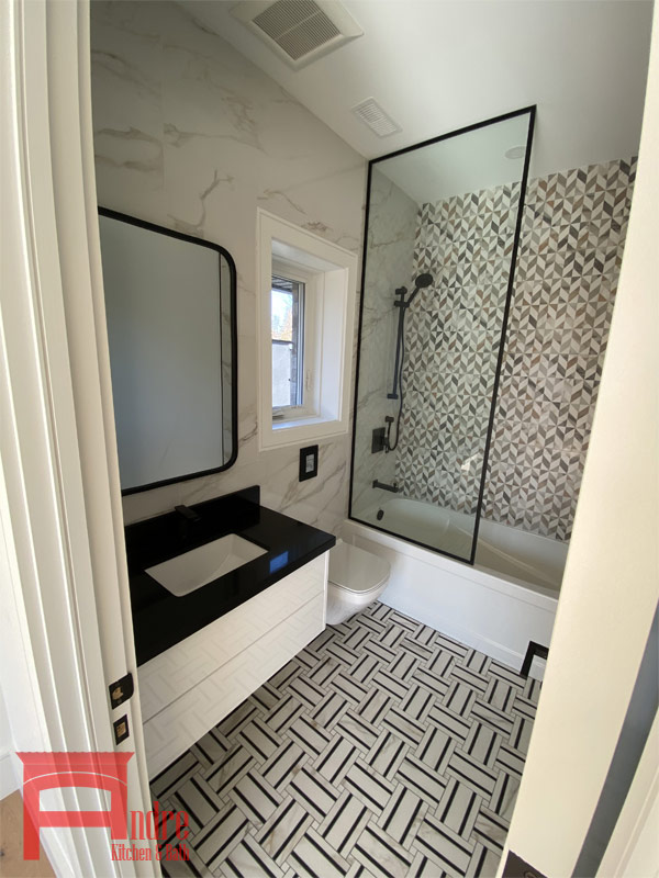 Modern Floating Bathroom Vanity With Austrian Laminate, Push Open Doors, And Quartz Countertop 2